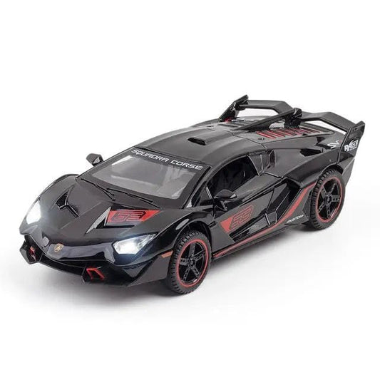 1:24 Scale Exclusive Alloy Metal Pull Back Die-cast Car Model with Sound Light Mini Auto Toy for Kids Metal Model Toy Car with Sound and Light (1.24 Amg Benz-Class Exy 6X6 -Black)