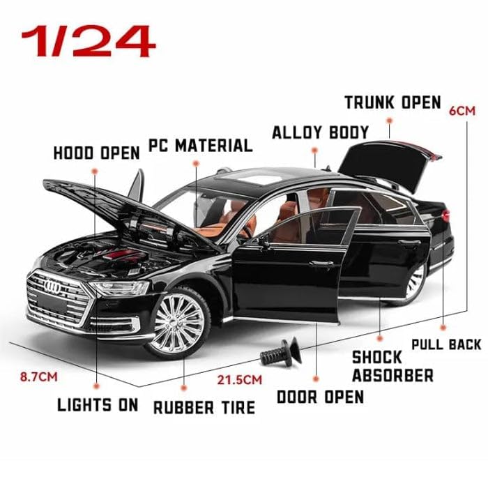 Audi A8 Scale Model Diecast Metalcar