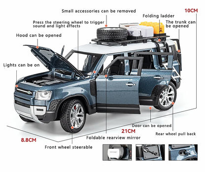 Defender Camping - Diecast Metal Car - Scale 1:24