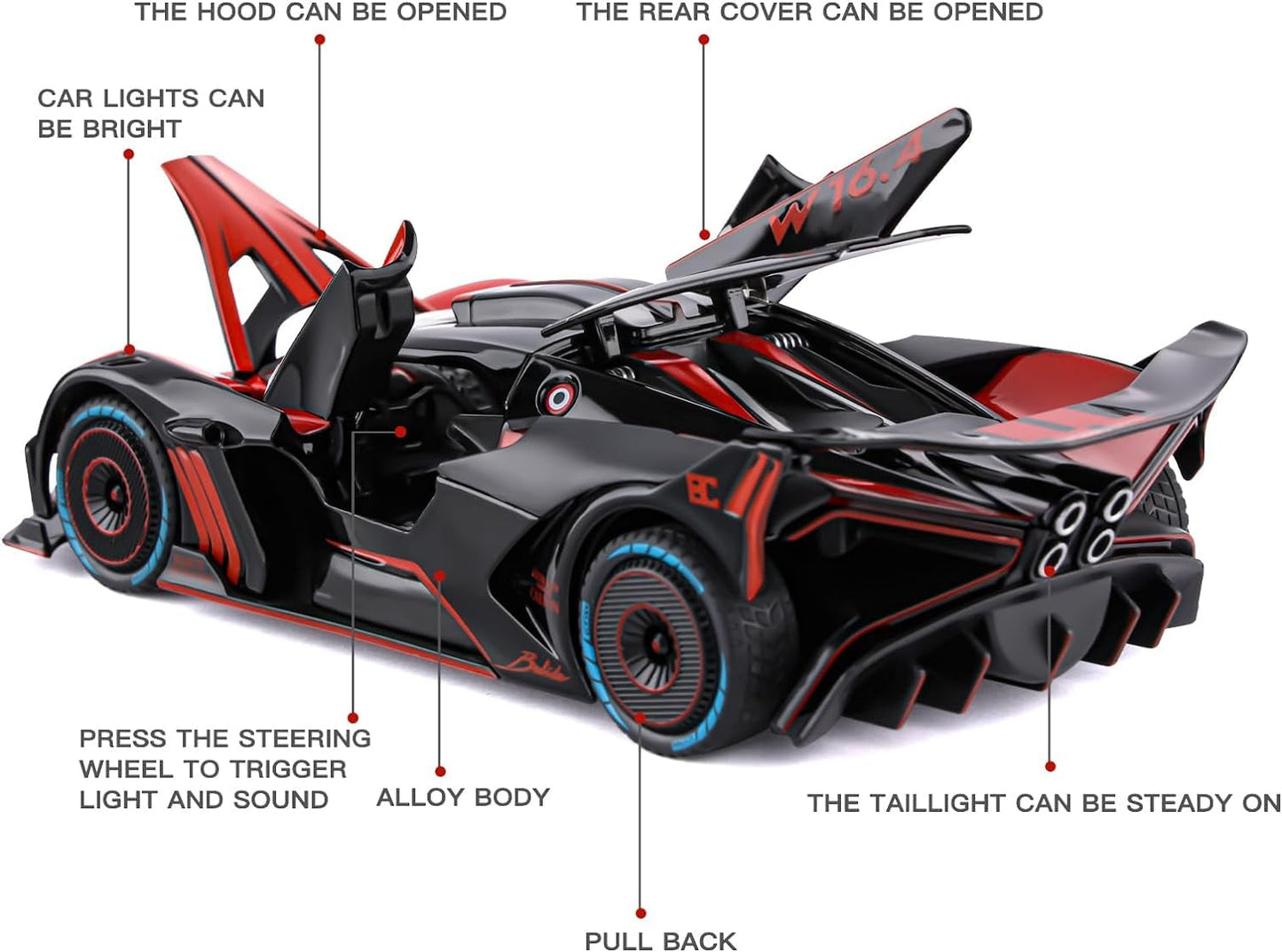 Bugatti Bolide - Diecast Metal Car - Scale 1:24