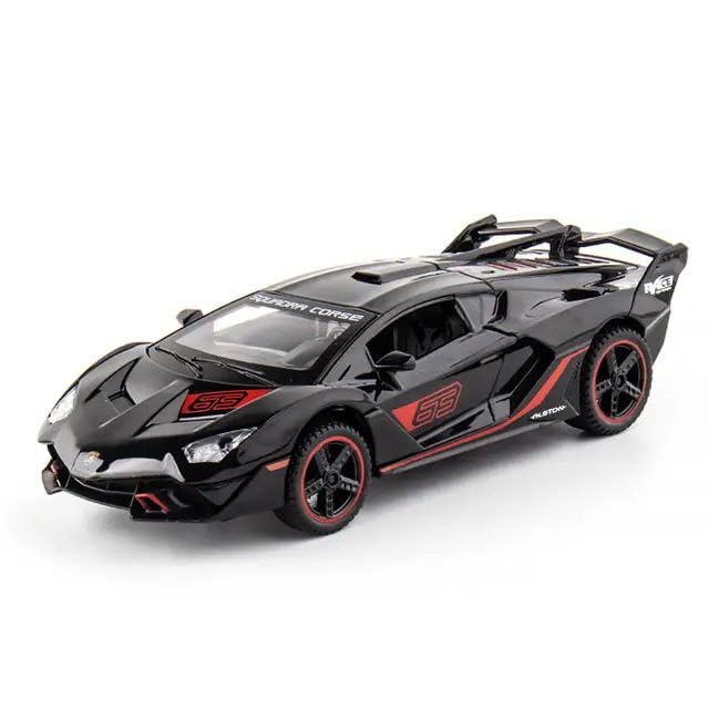 1:24 Scale Exclusive Alloy Metal Pull Back Die-cast Car Model with Sound Light Mini Auto Toy for Kids Metal Model Toy Car with Sound and Light (1.24 Amg Benz-Class Exy 6X6 -Black)