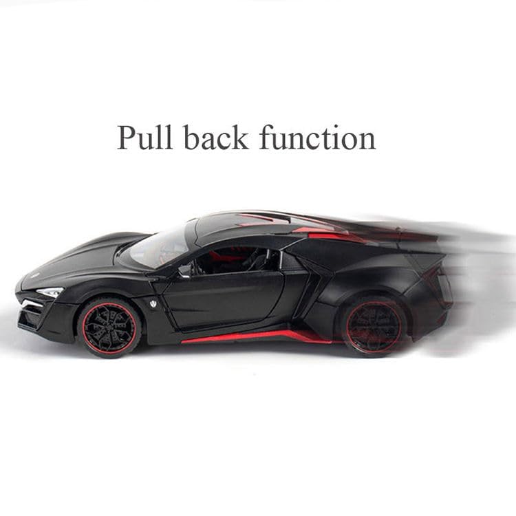 1:24 Scale Lamborgini SIAN Exclusive Alloy Metal Pull Back Die-cast Car Model with Sound Light Mini Auto Toy for Kids Metal Model Toy Car with Sound and Light (Multicolor)