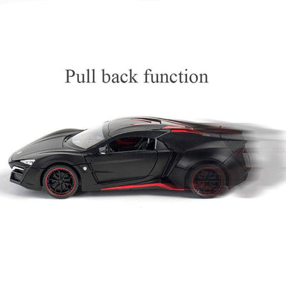 1:24 Scale Lamborgini SIAN Exclusive Alloy Metal Pull Back Die-cast Car Model with Sound Light Mini Auto Toy for Kids Metal Model Toy Car with Sound and Light (Multicolor)