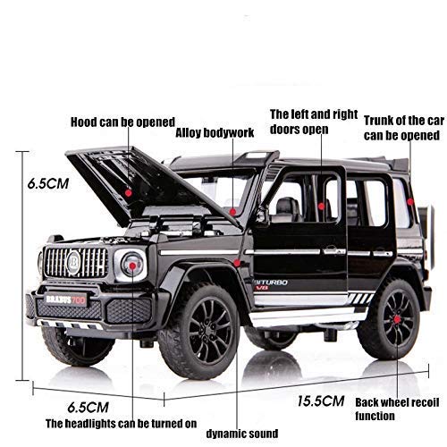 1:24 Scale Land Rover Defender Exclusive Alloy Metal Pull Back Die-cast Car Model with Sound Light Mini Auto Toy for Kids with Sound and Light (RR Defender- Multicolor)