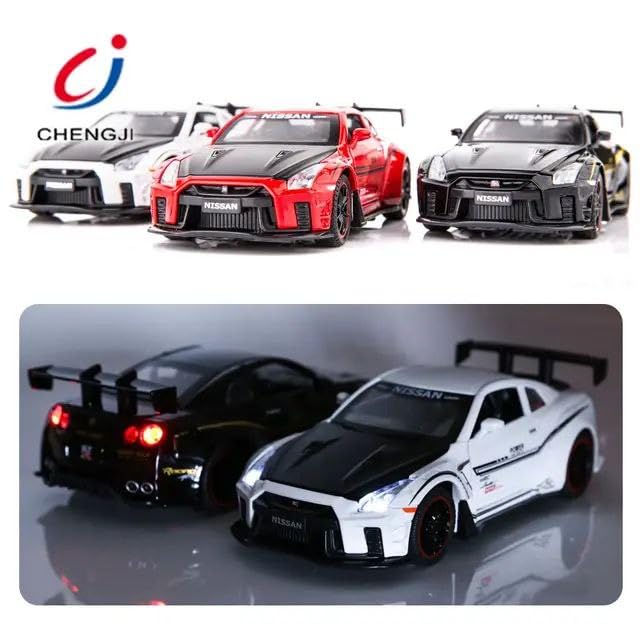 1:24 Scale Exclusive Alloy Metal Pull Back Die-cast Car Model with Sound Light Mini Auto Toy for Kids Metal Model Toy Car with Sound and Light (1.18-1936 Merrc-Bennz Classic -Cherry)