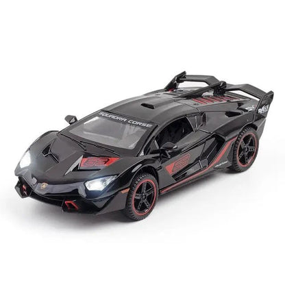 1:24 Scale Exclusive Alloy Metal Pull Back Die-cast Car Model with Sound Light Mini Auto Toy for Kids Metal Model Toy Car with Sound and Light (1.24 Amg Benz-Class Exy 6X6 -Black)