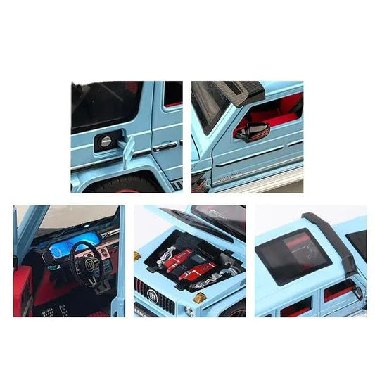 1:24 Scale Land Rover Defender Exclusive Alloy Metal Pull Back Die-cast Car Model with Sound Light Mini Auto Toy for Kids with Sound and Light (RR Defender- Multicolor)