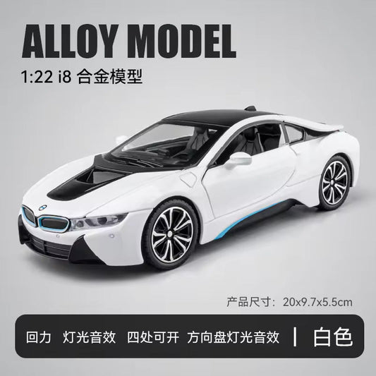 Compatible For Bmw I8 - Diecast Metal Car - Scale 1:24
