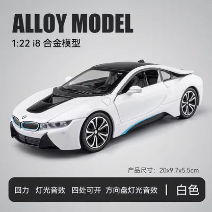 Compatible For Bmw I8 - Diecast Metal Car - Scale 1:24