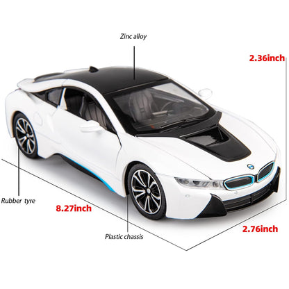 Compatible For Bmw I8 - Diecast Metal Car - Scale 1:24