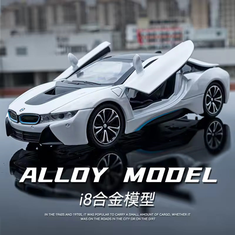 Compatible For Bmw I8 - Diecast Metal Car - Scale 1:24