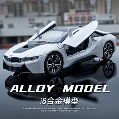Compatible For Bmw I8 - Diecast Metal Car - Scale 1:24