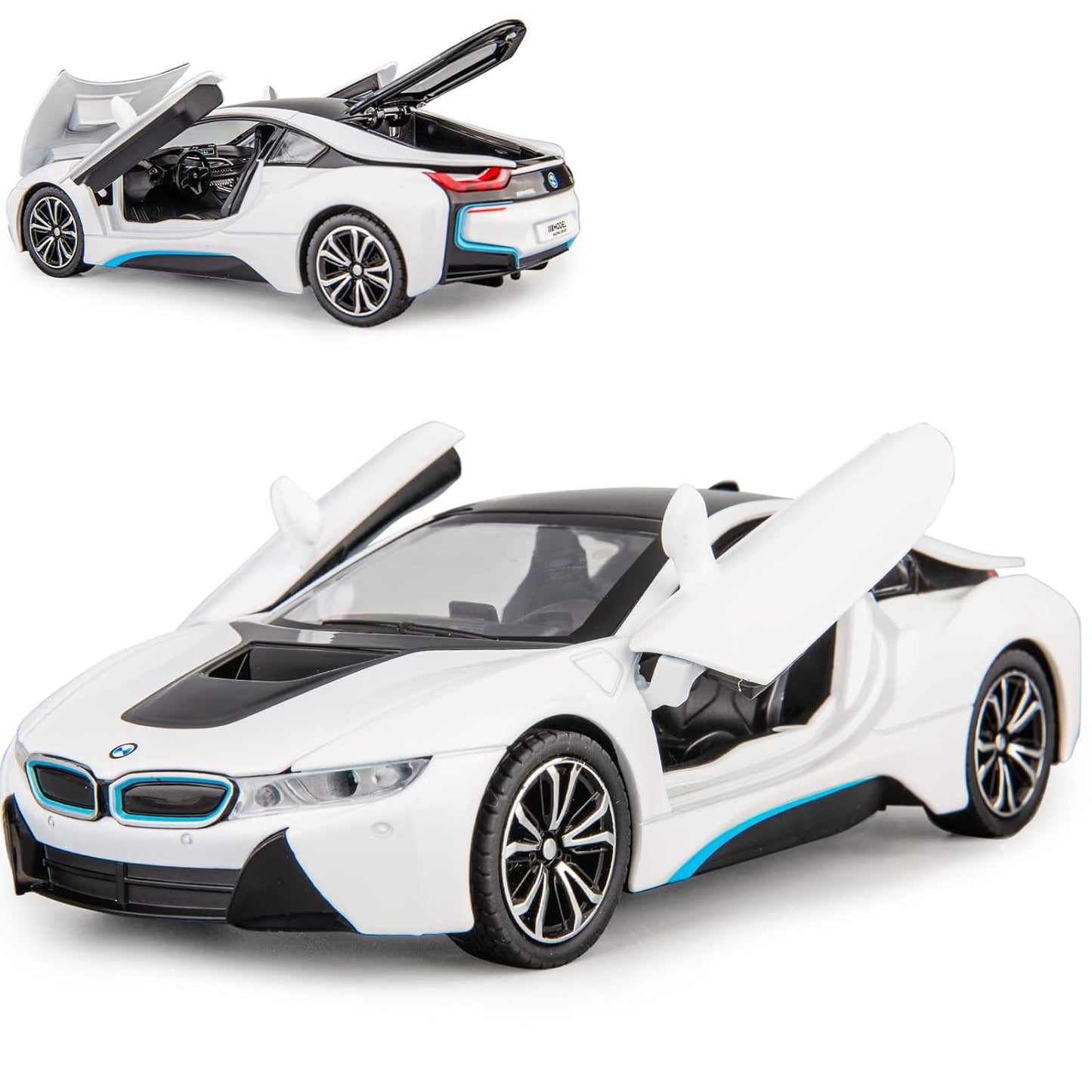 Compatible For Bmw I8 - Diecast Metal Car - Scale 1:24