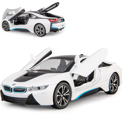 Compatible For Bmw I8 - Diecast Metal Car - Scale 1:24