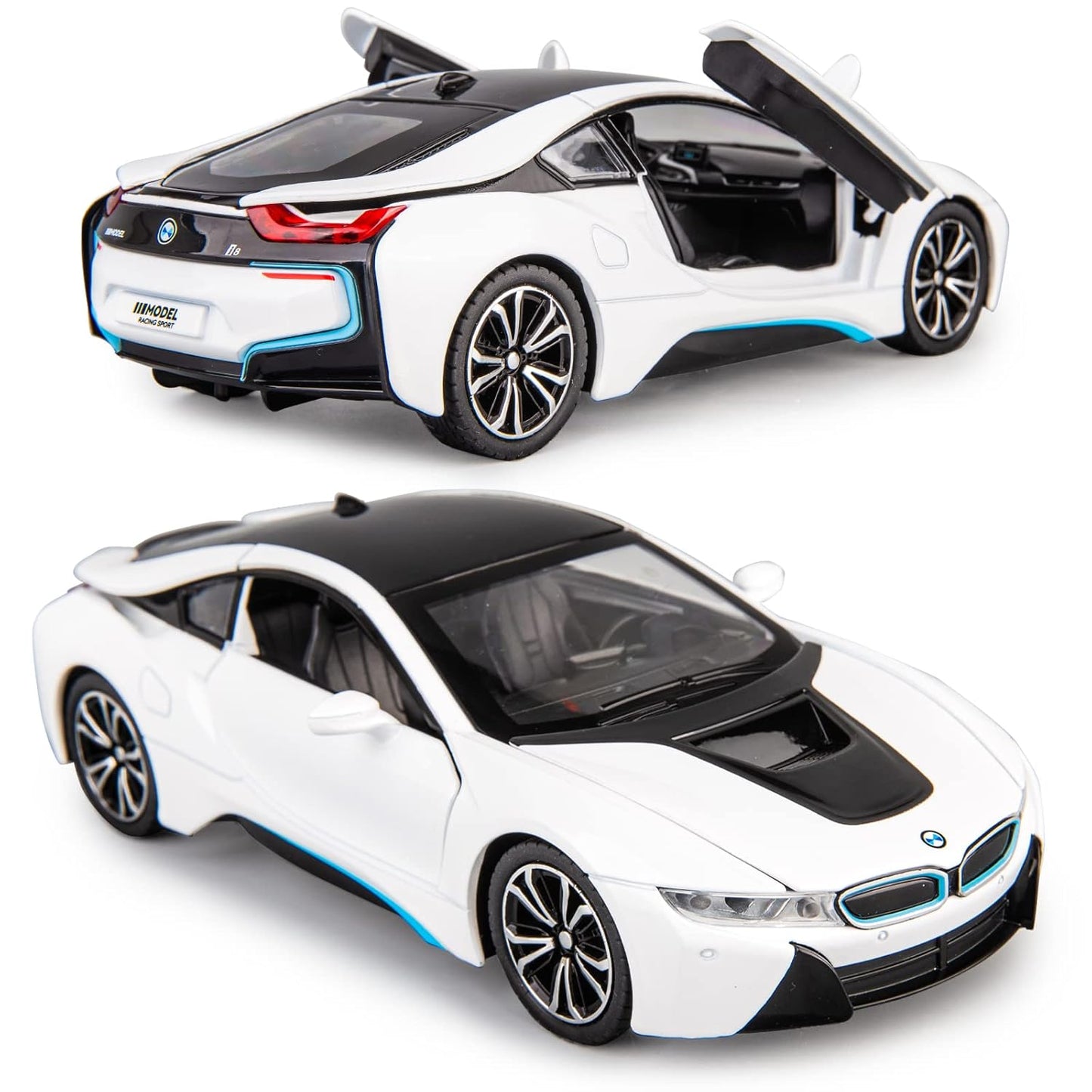 Compatible For Bmw I8 - Diecast Metal Car - Scale 1:24