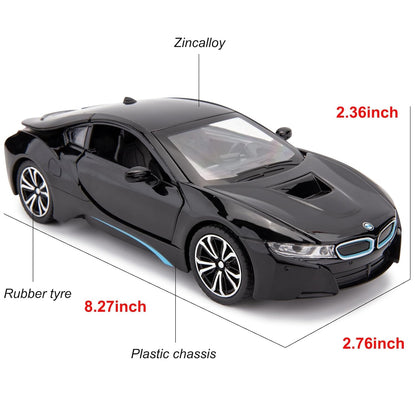 Compatible For Bmw I8 - Diecast Metal Car - Scale 1:24