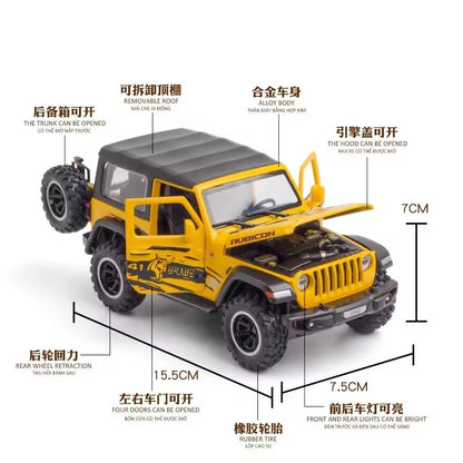 Jeep Wrangler Rubicon Thar 1:24 Diecast Scale Model Diecast Metalcar