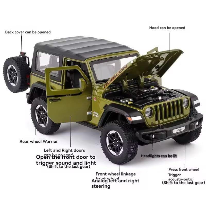 Jeep Wrangler Rubicon Thar 1:24 Diecast Scale Model Diecast Metalcar