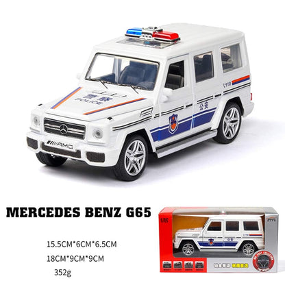 Mercedes Amg G65 Police Scale Model Diecast Metalcar - All Size