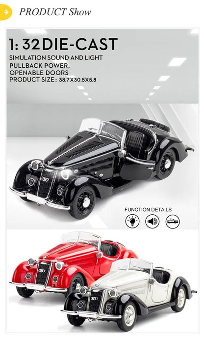 1:24 Scale Exclusive Alloy Metal Pull Back Die-cast Car Model with Sound Light Mini Auto Toy for Kids Metal Model Toy Car with Sound and Light (1.24 Merrc U5000 Monster-Multicolor)