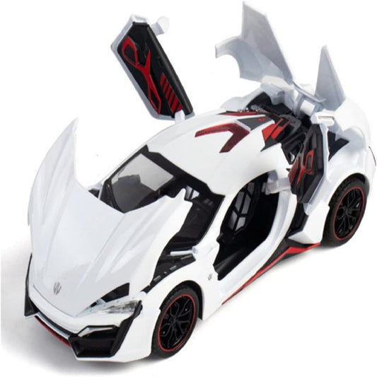 1:24 Scale Lamborgini SIAN Exclusive Alloy Metal Pull Back Die-cast Car Model with Sound Light Mini Auto Toy for Kids Metal Model Toy Car with Sound and Light (Multicolor)