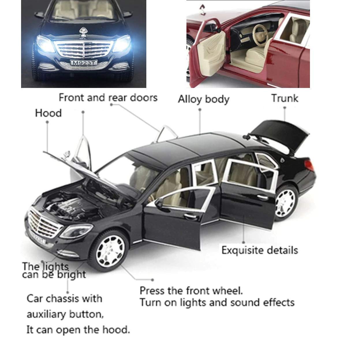 1:24 Scale Exclusive Alloy Metal Pull Back Die-cast Car Model with Sound Light Mini Auto Toy for Kids Metal Model Toy Car with Sound and Light (1:22 Scale Aston Martin - Green)