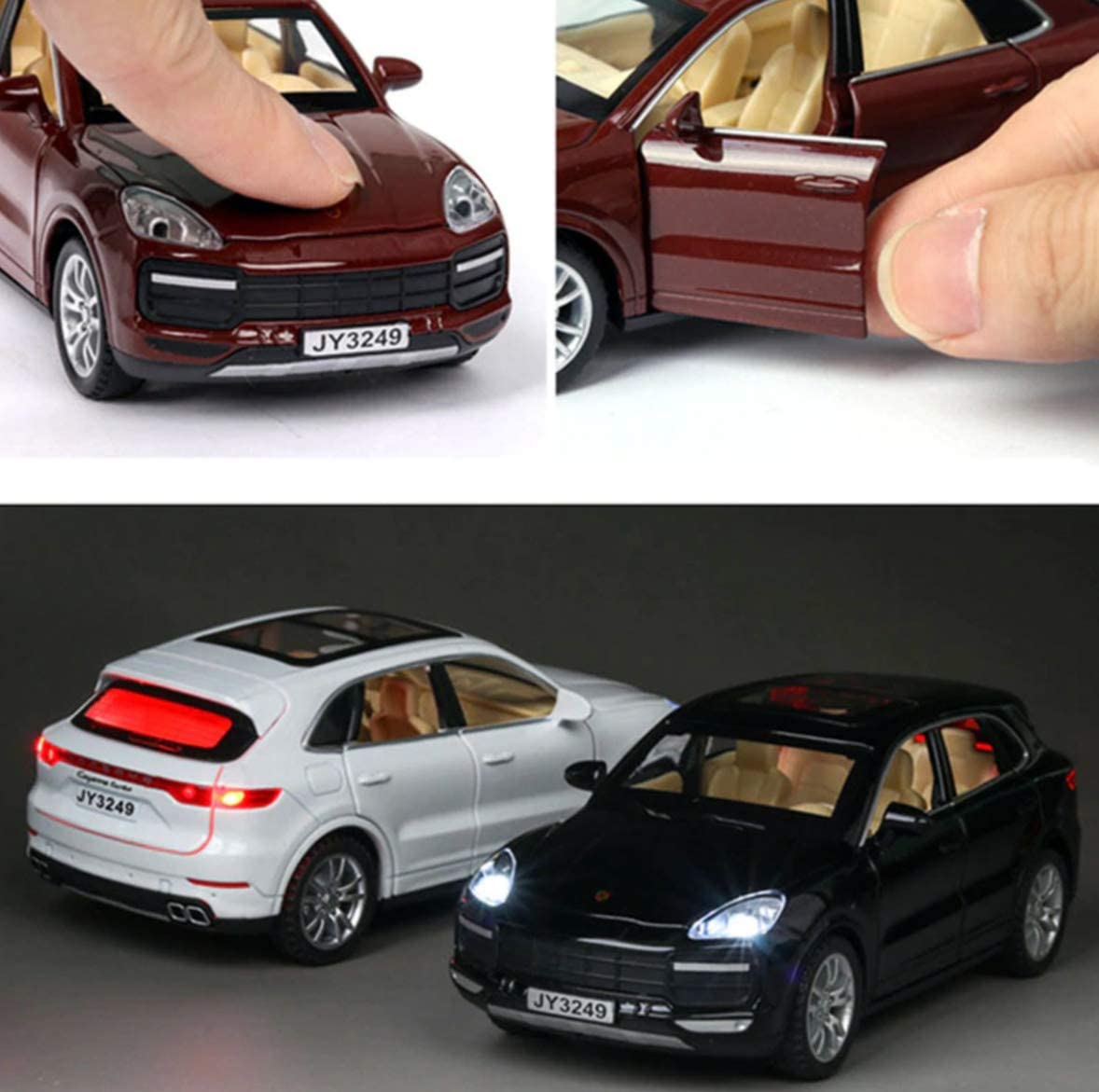 DIECAST METAL PULLBACK TOY CAR WITH OPENABLE DOORS