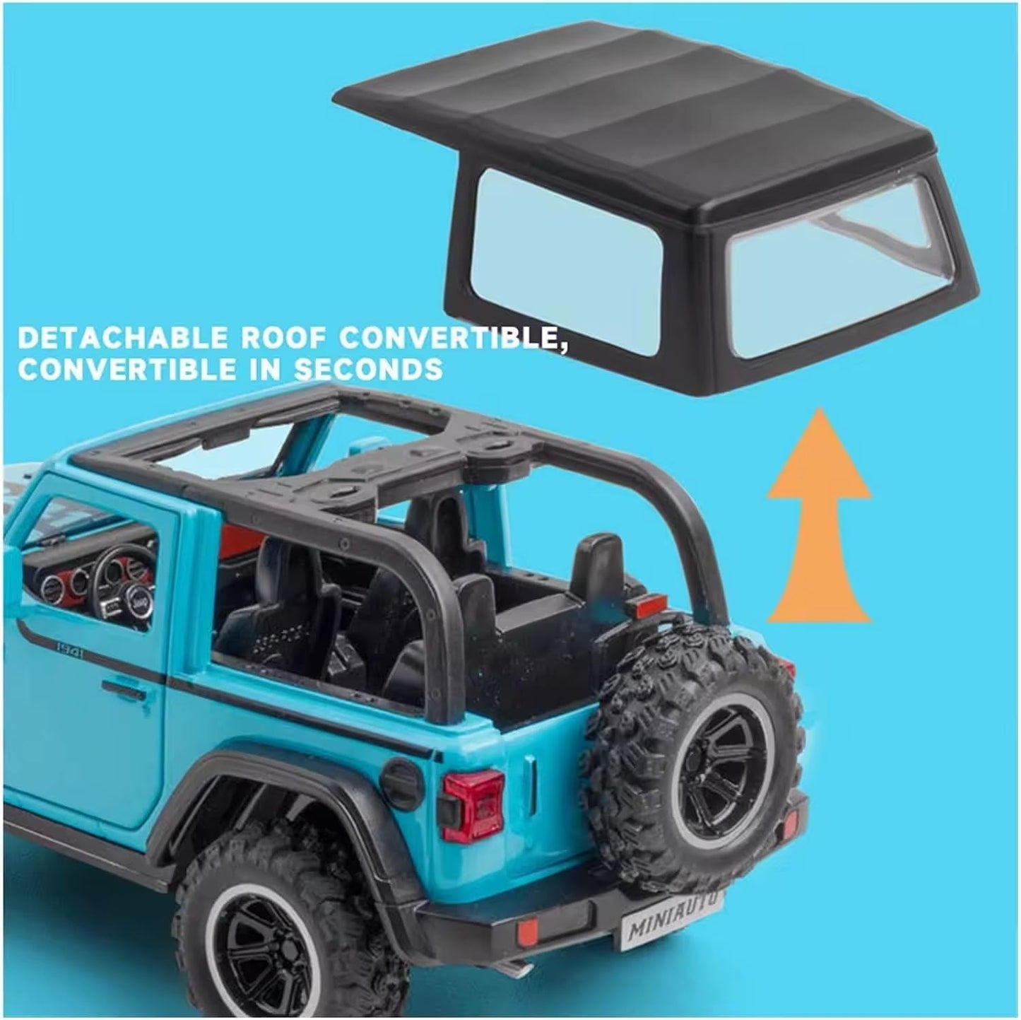 Jeep Wrangler Rubicon Thar 1:24 Diecast Scale Model Diecast Metalcar