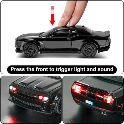 1:24 SCALEExclusive Alloy Metal Pull Back Die-cast Car Scale Model with Sound Light Mini Auto Toy for Kids Metal Model Toy Car with Sound and Light (Lamborgini Veneno- Multicolor)