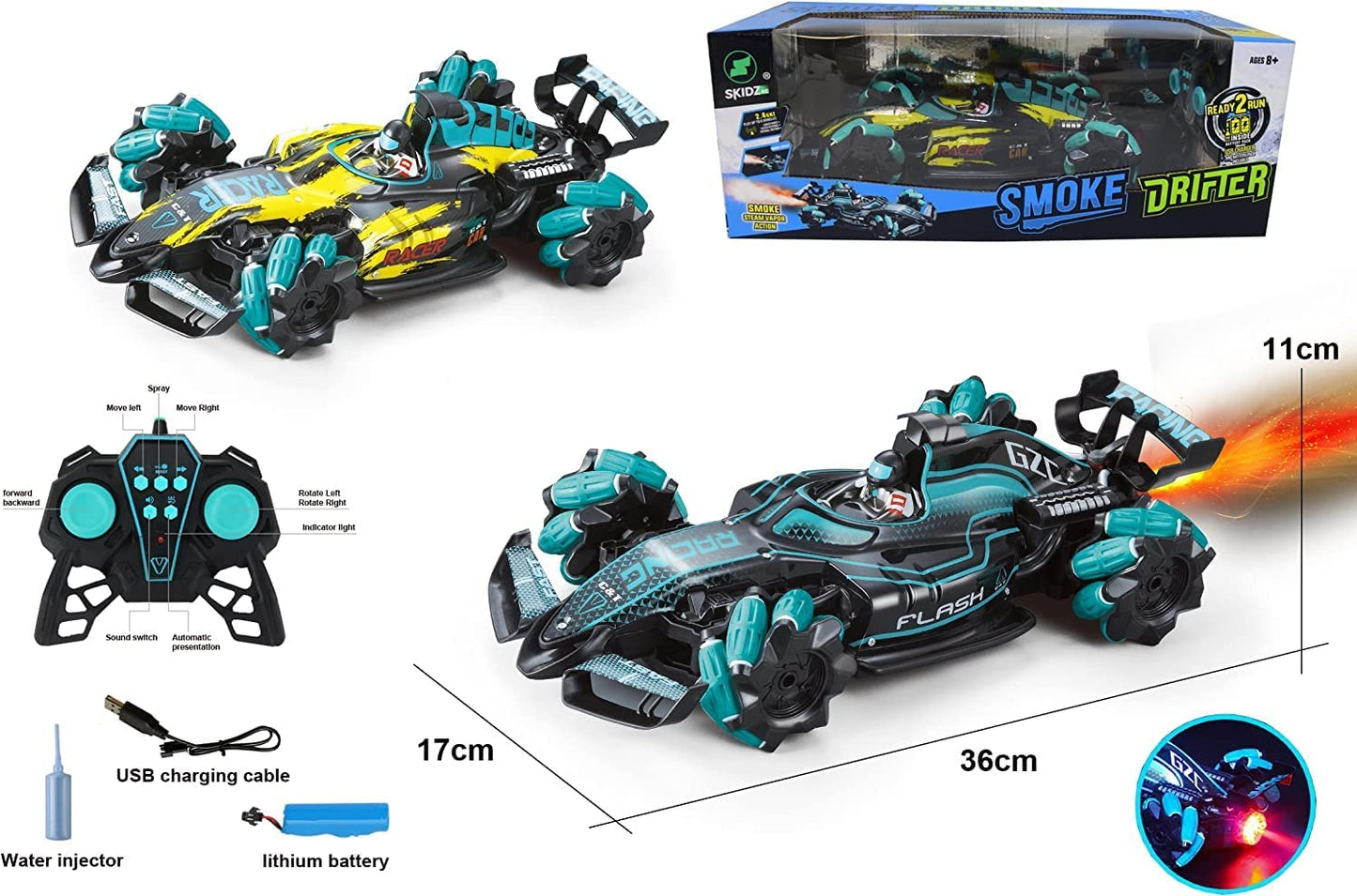 Remotel Control Car - Made with Premium Quality plastic with high power 4WD Dual Motor