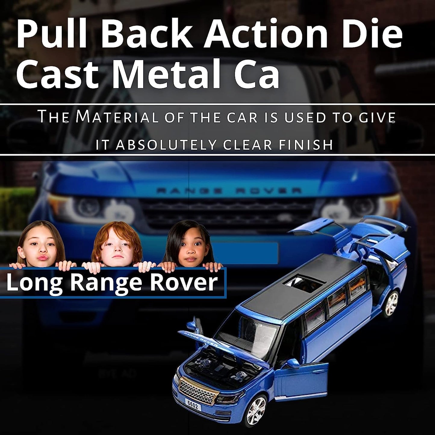 Scale Exclusive Alloy Metal Pull Back Die-cast Car Model with Sound Light Mini Auto Toy for Kids Metal Model Toy Car with Sound and Light (1:28 Scale Ford Pickup-Blue)